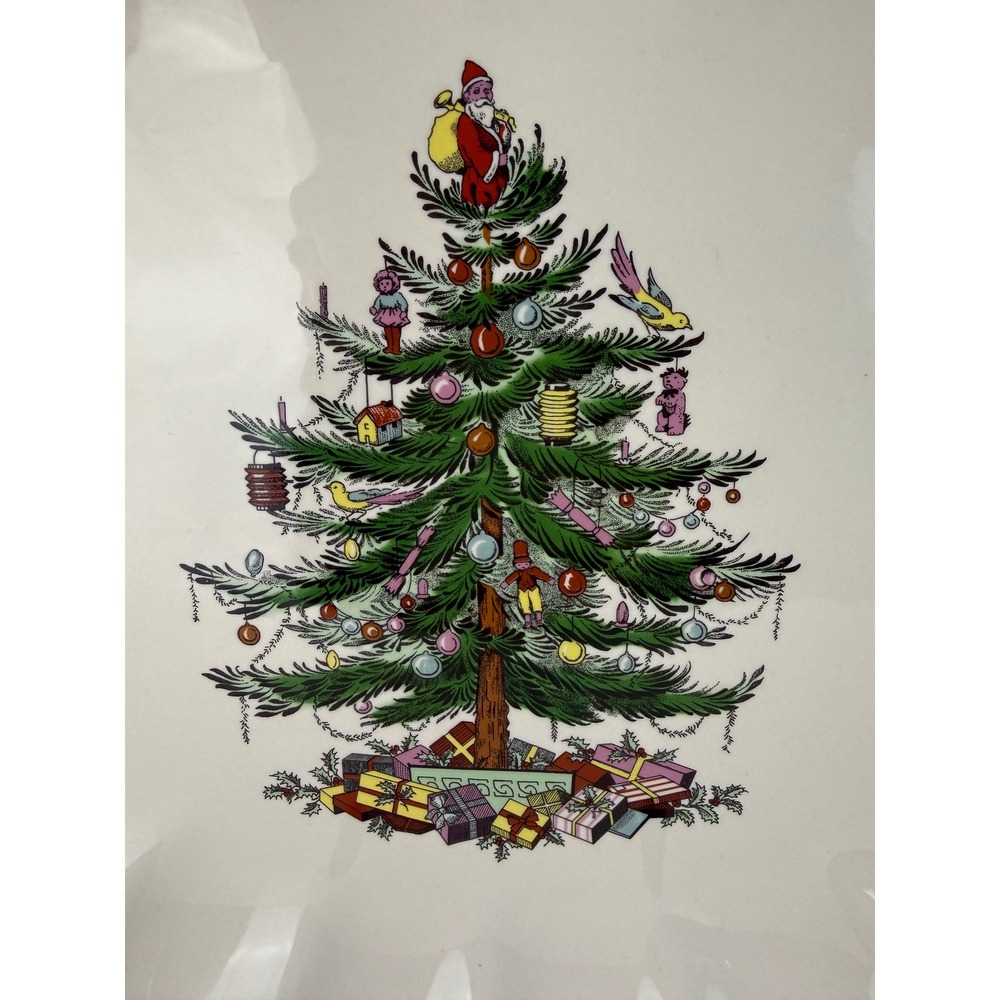 Spode Christmas Tree Oval Fluted Scalloped Platter Dish 15" Holiday S3324-A10 - Picture 6 of 6